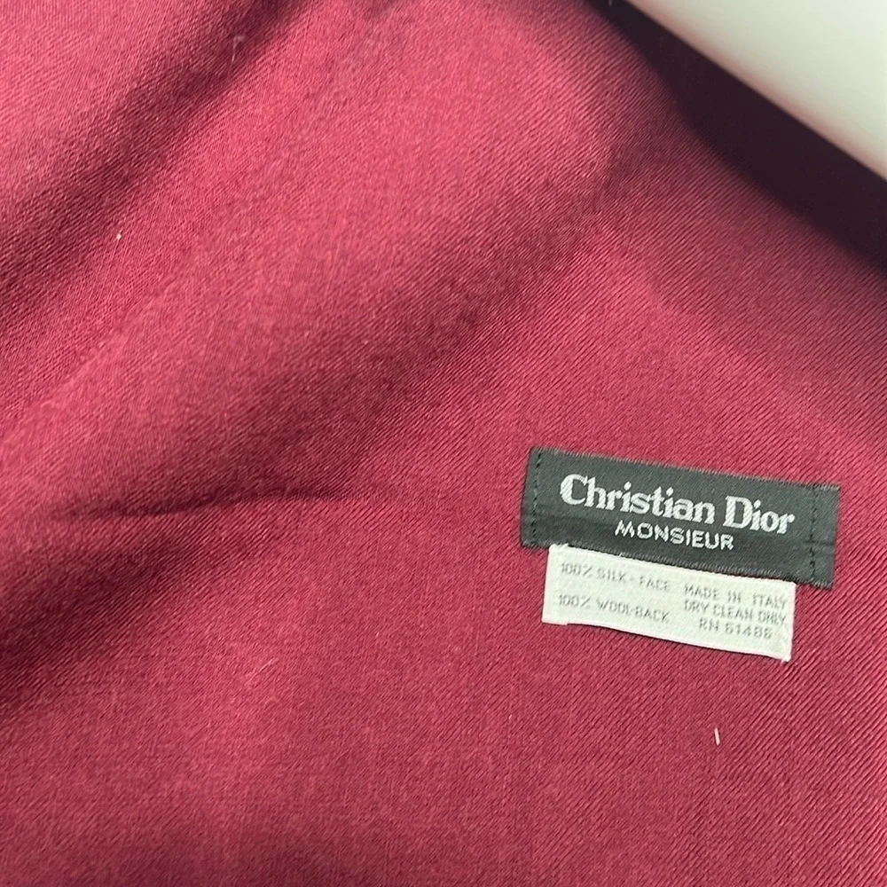 Christian Dior Monsieur Silk Wool Scarf Made in Italy 54” x 10.25”